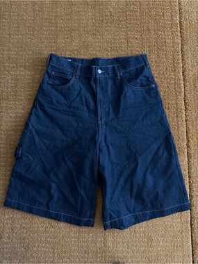 Zara Men's Indigo Carpenter Denim Shorts